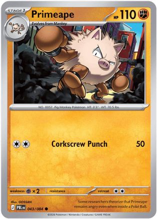 Image of Primeape 043  ME05 Pitch Black - Common