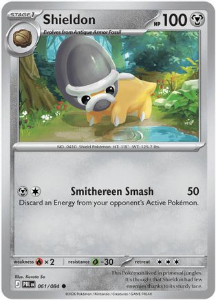 Image of Shieldon 061  - Reverse Holofoil ME05 Pitch Black - Common