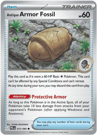 Image of Antique Armor Fossil 072  ME05 Pitch Black - Common
