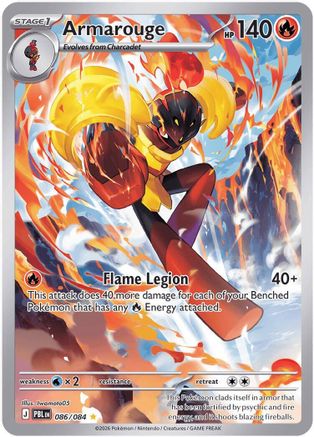 Image of Armarouge 086/084  - Holofoil ME05 Pitch Black - Illustration Rare
