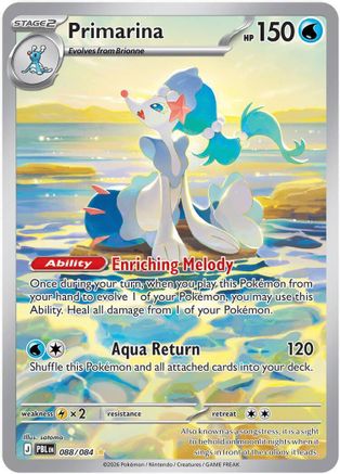 Image of Primarina 088/084  - Holofoil ME05 Pitch Black - Illustration Rare