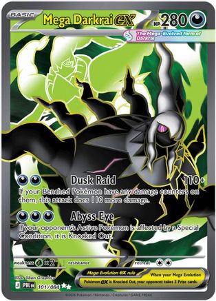 Image of Mega Darkrai ex 101/084  - Holofoil ME05 Pitch Black - Ultra Rare