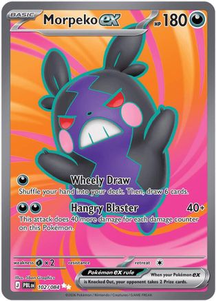 Image of Morpeko ex 102/084  - Holofoil ME05 Pitch Black - Ultra Rare