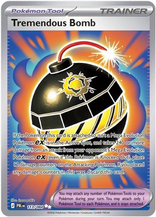 Image of Tremendous Bomb 113/084  - Holofoil ME05 Pitch Black - Ultra Rare