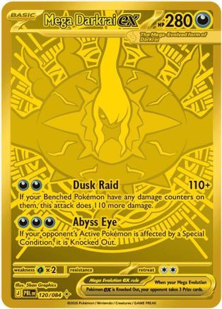 Image of Mega Darkrai ex 120/084  - Holofoil ME05 Pitch Black - Mega Hyper Rare