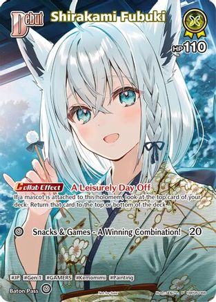 Image of Shirakami Fubuki (P) (hBP05-068) (hBP05-068) - hololive OFFICIAL CARD GAME Promos Foil