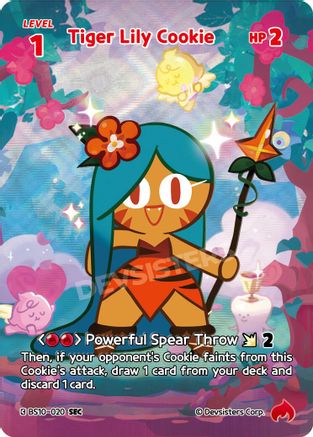 Image of Tiger Lily Cookie (SEC) (BS10-020) - The Dark Enchantress War Foil