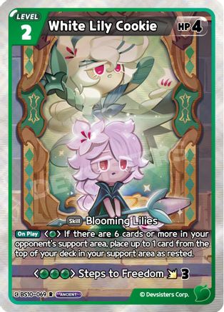 Image of White Lily Cookie (069) (BS10-069) - The Dark Enchantress War Foil