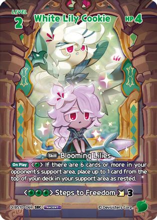 Image of White Lily Cookie (069) (SEC) (BS10-069) - The Dark Enchantress War Foil