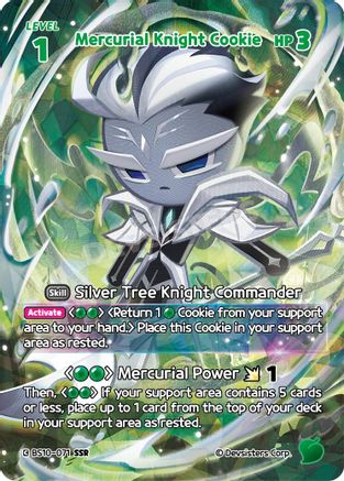 Image of Mercurial Knight Cookie (071) (SSR) (BS10-071) - The Dark Enchantress War Foil