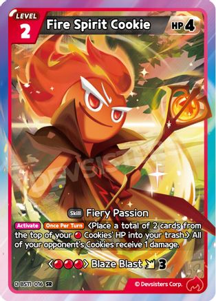 Image of Fire Spirit Cookie (BS11-016) - The Dark Enchantress War Foil
