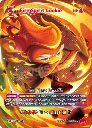 Image of Fire Spirit Cookie (SSR) (BS11-016) - The Dark Enchantress War Foil
