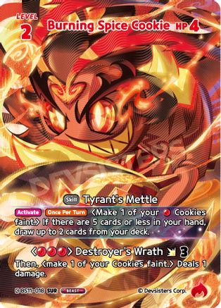 Image of Burning Spice Cookie (SUR) (BS11-018) - The Dark Enchantress War Foil