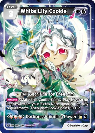 Image of White Lily Cookie (090) (BS11-090) - The Dark Enchantress War Foil