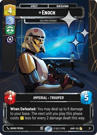 Image of Enoch - Solemn Servant (Foil) (21) - Ashes of the Empire  Weekly Play Promos Foil