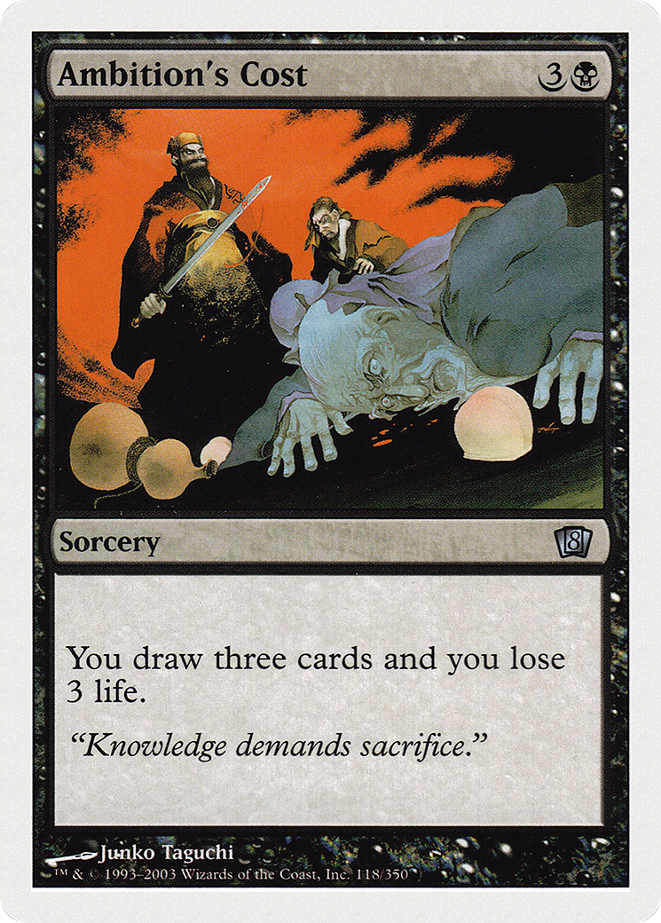 Image of Ambition's Cost (8ED-118) - 8th Edition
