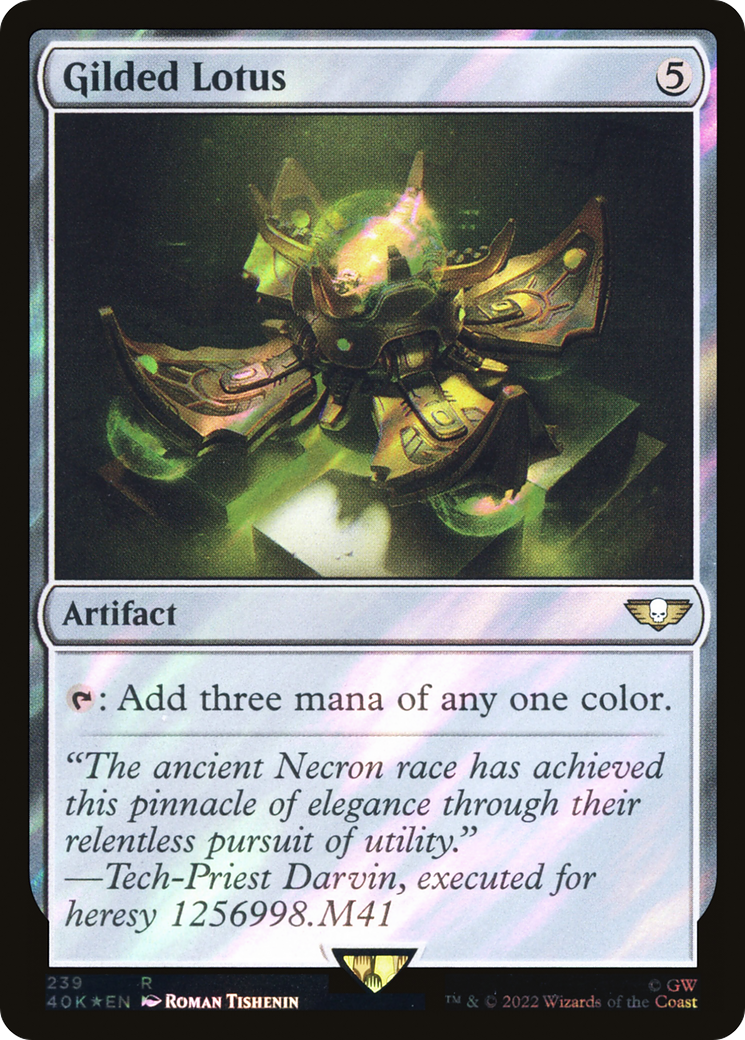 Image of Gilded Lotus (Surge Foil) (40K-239) - Warhammer 40,000 Commander Foil