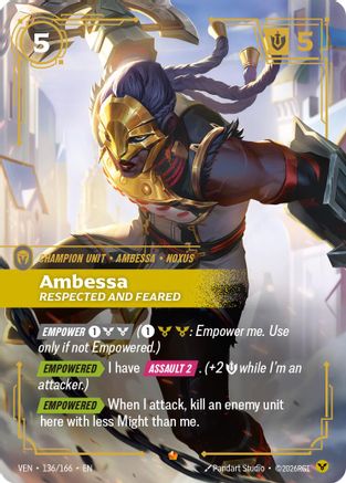 Image of Ambessa, Respected and Feared (136/166) - Vendetta Foil