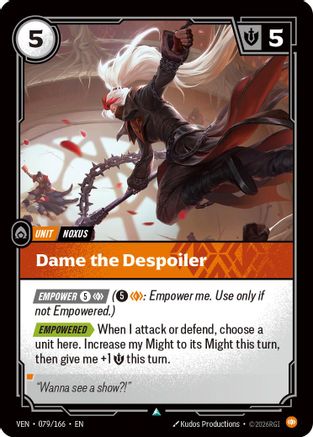 Image of Dame the Despoiler (079/166) - Vendetta Foil