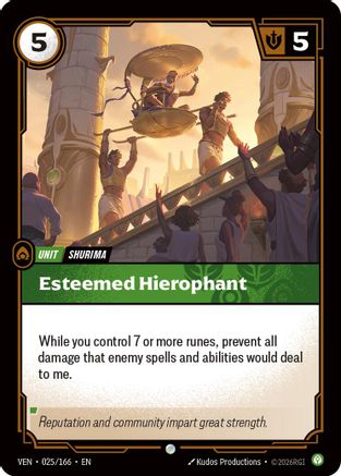 Image of Esteemed Hierophant (025/166) - Vendetta Foil