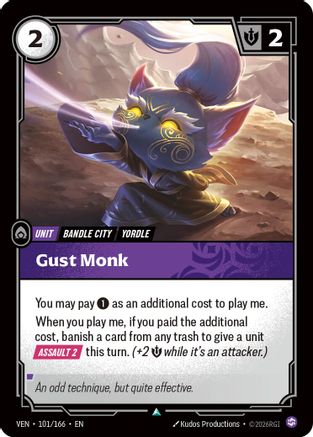 Image of Gust Monk (101/166) - Vendetta Foil