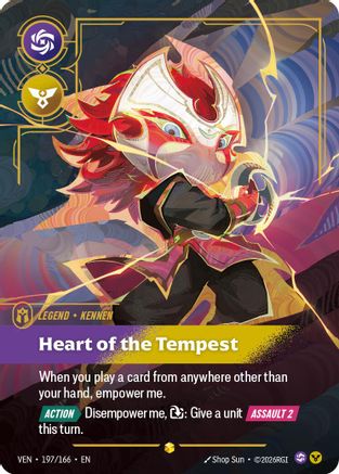Image of Yordle, Kennen - Heart of the Tempest (Overnumbered) (197/166) - Vendetta Foil