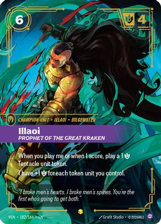 Image of Illaoi, Prophet of the Great Kraken (Overnumbered) (182/166) - Vendetta Foil
