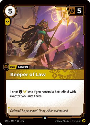 Image of Keeper of Law (119/166) - Vendetta Foil