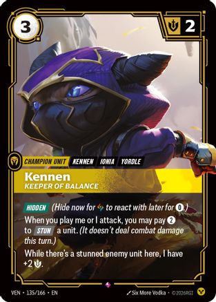Image of Kennen, Keeper of Balance (135/166) - Vendetta Foil