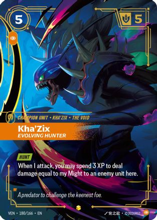 Image of Kha'Zix, Evolving Hunter (180/166) - Vendetta Foil