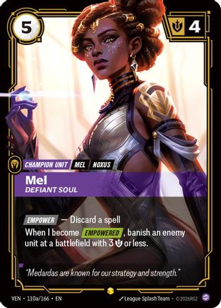 Image of Mel, Defiant Soul (Alternate Art) (110a/166) - Vendetta Foil
