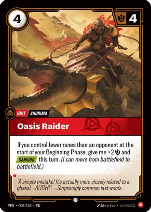 Image of Oasis Raider (006/166) - Vendetta Foil