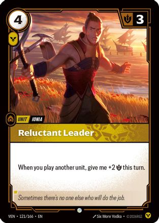 Image of Reluctant Leader (121/166) - Vendetta Foil