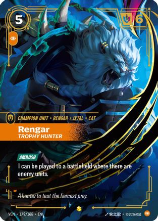 Image of Rengar, Trophy Hunter (179/166) - Vendetta Foil