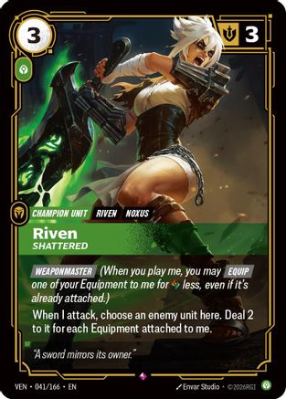 Image of Riven, Shattered (041/166) - Vendetta Foil