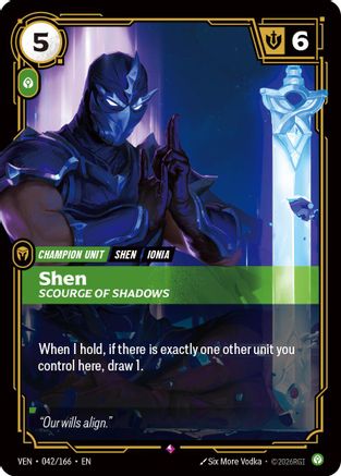 Image of Shen, Scourge of Shadows (042/166) - Vendetta Foil
