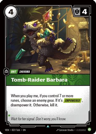 Image of Tomb-Raider Barbara (037/166) - Vendetta Foil