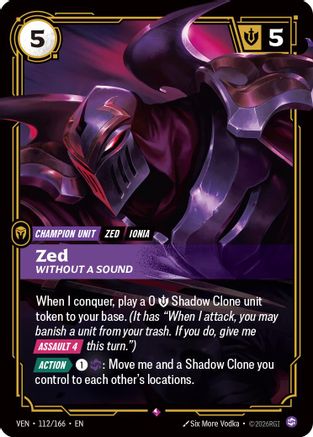 Image of Zed, Without a Sound (112/166) - Vendetta Foil
