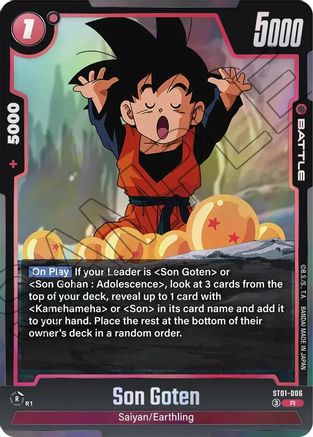 Image of Son Goten - ST01-006 (ST01-006) - Story Booster 01 Holofoil