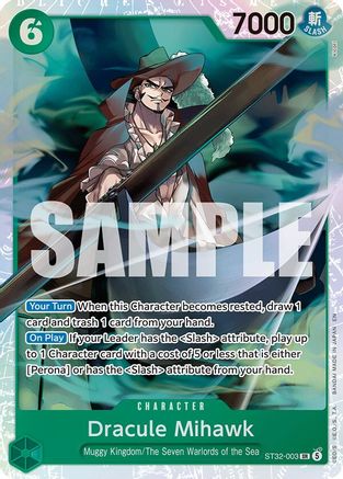 Image of Dracule Mihawk (ST32-003) - Starter Deck 32: GREEN Roronoa Zoro Foil