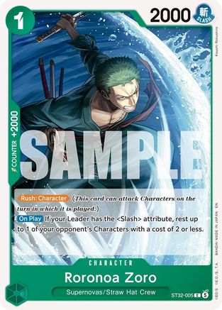 Image of Roronoa Zoro (ST32-005) (ST32-005) - Starter Deck 32: GREEN Roronoa Zoro