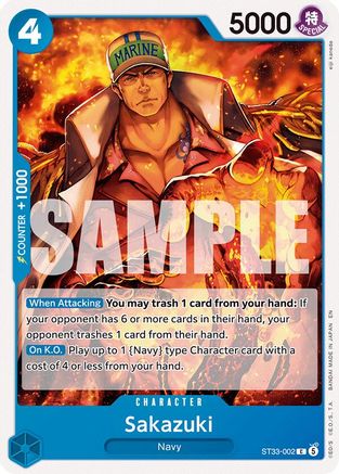 Image of Sakazuki (ST33-002) - Starter Deck 33: BLUE Kuzan