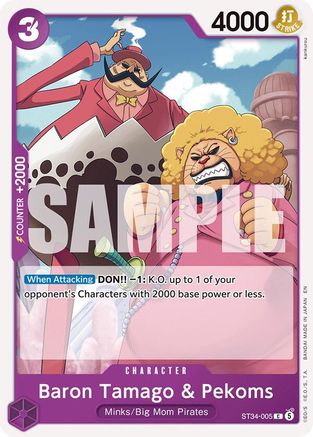 Image of Baron Tamago & Pekoms (ST34-005) - Starter Deck 34: PURPLE Charlotte Katakuri