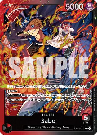 Image of Sabo (OP13-004) (OP13-004) - Starter Deck 35: RED/BLACK Sabo Foil