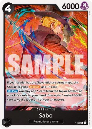 Image of Sabo (P-105) (P-105) - Starter Deck 35: RED/BLACK Sabo