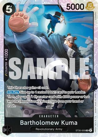 Image of Bartholomew Kuma (ST35-005) - Starter Deck 35: RED/BLACK Sabo Foil