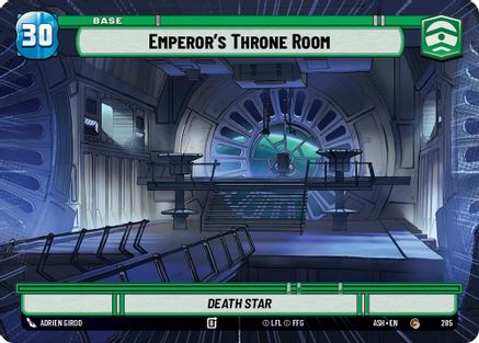Image of Emperor's Throne Room // Shield (Hyperspace) (285 // T06) - Ashes of the Empire