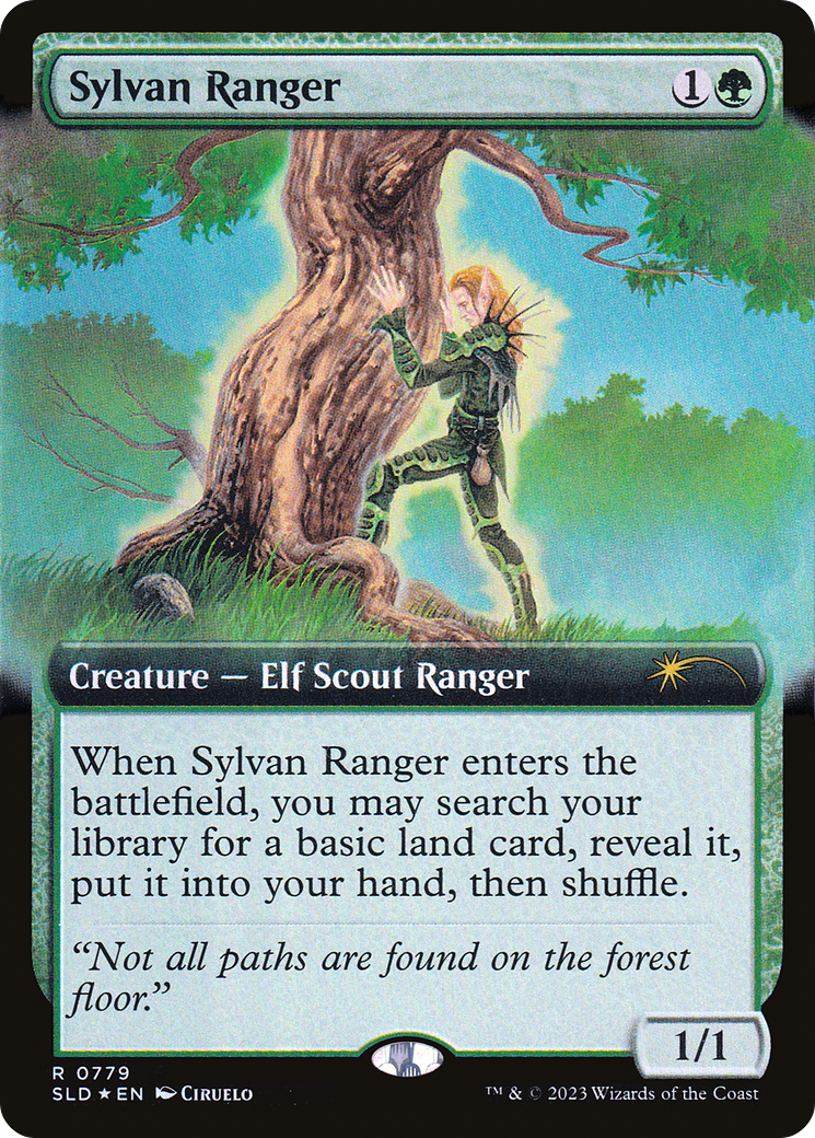 Image of Sylvan Ranger (Extended Art) (SLD-779) - Secret Lair Drop: (Extended Art) Foil