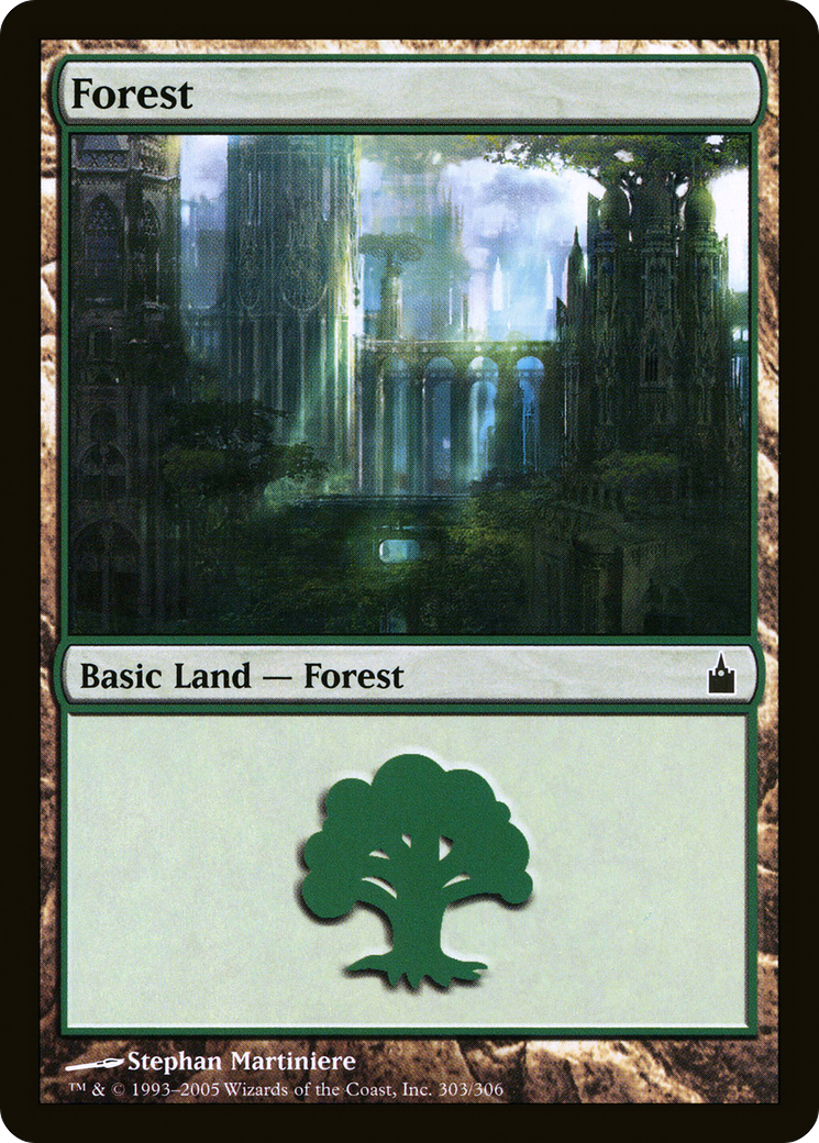 Image of Forest (303) (RAV-303) - Ravnica: City of Guilds Foil