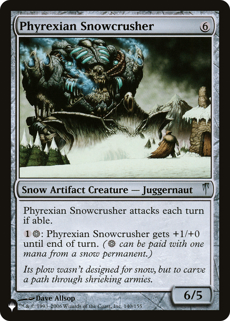 Image of Phyrexian Snowcrusher (LIST-CSP-140) - The List